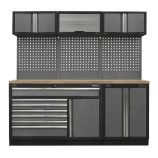 Superline PRO® Storage System with Pressed Wood Worktop 2.04m [APMSSTACK11W]
