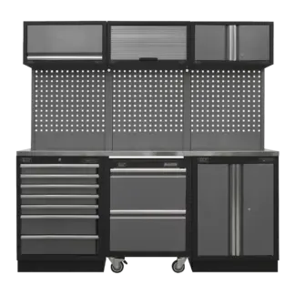 Superline PRO® Storage System with Stainless Steel Worktop 2.04m [APMSSTACK12SS]