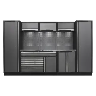 Superline PRO® Storage System with Stainless Steel Worktop 3.24m [APMSSTACK13SS]