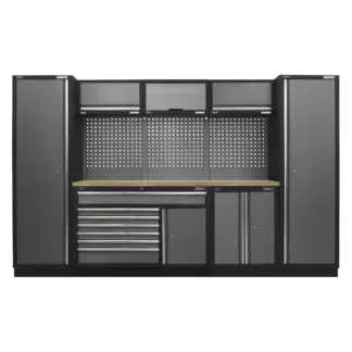 Superline PRO® Storage System with Pressed Wood Worktop 3.24m [APMSSTACK13W]