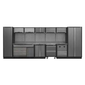 Superline PRO® Storage System with Stainless Steel Worktop 4.92m [APMSSTACK16SS]