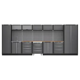 Superline PRO® Storage System with Pressed Wood Worktop 4.92m [APMSSTACK17W]