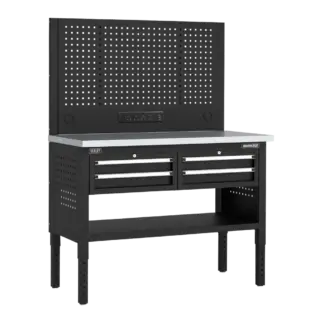 Superline PRO® Modular Workbench with 4 Drawers Stainless Steel Worktop 1265mm [APMWB50COMBO2SS]