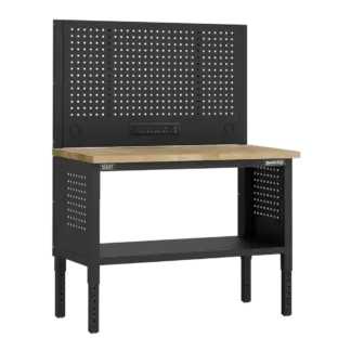 Superline PRO® Modular Workbench with Pegboard Back Panel Wooden Worktop 1265mm [APMWB50COMBOW]