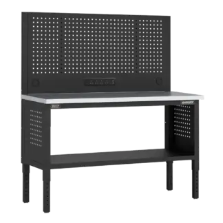 Superline PRO® Modular Workbench with Pegboard Back Panel Stainless Steel Worktop 1525mm [APMWB60COMBOSS]