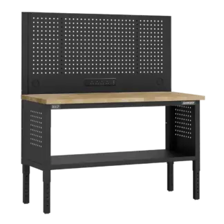Superline PRO® Modular Workbench with Pegboard Back Panel Wooden Worktop 1525mm [APMWB60COMBOW]