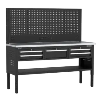 Superline PRO® Modular Workbench with 5 Drawers Stainless Steel Worktop 1830mm [APMWB72COMBO3SS]