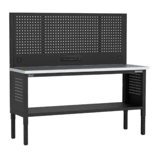Superline PRO® Modular Workbench with Pegboard Back Panel Stainless Steel Worktop 1830mm [APMWB72COMBOSS]