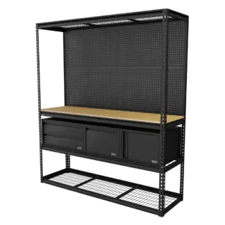 Heavy-Duty Modular Workbench & Racking Kit with 3 Storage Units [APMWBCOMBO1]