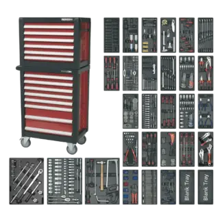 Premier™ Topchest & Rollcab Combination 14 Drawer with 1233pc Tool Kit [APTTC02]