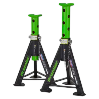 Premier Axle Stands (Pair) 6 Tonne Capacity per Stand - Green [AS6G]