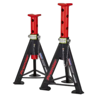 Premier Axle Stands (Pair) 6 Tonne Capacity per Stand - Red [AS6R]