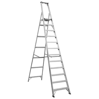 Industrial Step Ladder 12-Tread Aluminium - BS EN 131 [AXL12]