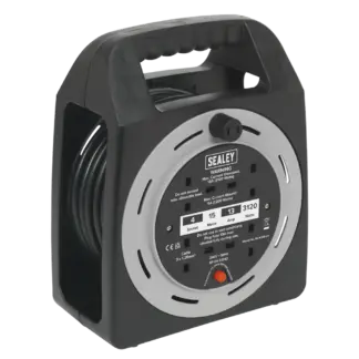 15m Box Type Cable Reel with Thermal Trip 4 x 230V [BCR15CB]