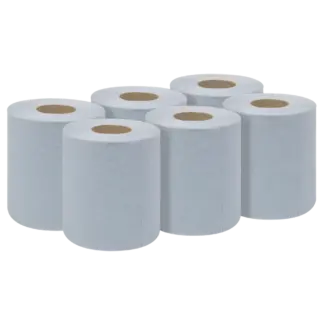 2-Ply Embossed Blue Paper Roll 60m - Pack of 6 [BLU60]