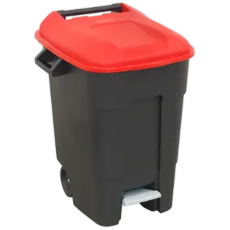 Refuse/Wheelie Bin with Foot Pedal 100L - Red [BM100PR]