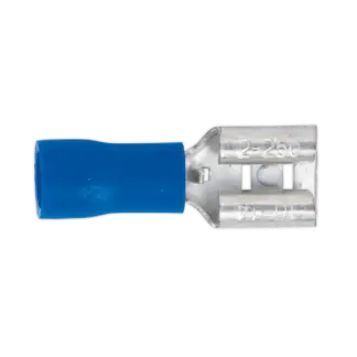 Push-On Female Terminal 6.3mm, Blue - Pack of 100 [BT20]