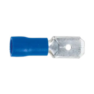 Push-On Male Terminal 6.3mm, Blue - Pack of 100 [BT21]