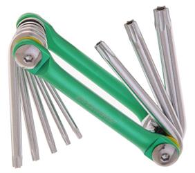 Franklin 8 pce Star Key Set TP8-TP40 for Tamperproof Torx