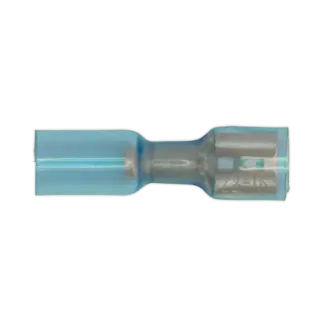 Heat Shrink Push-On Female Terminal 6.4mm, Blue - Pack of 25 [BTSPF25]