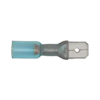 Heat Shrink Push-On Male Terminal 6.3mm, Blue - Pack of 25 [BTSPM25]