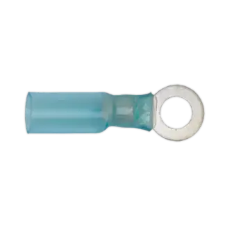 Heat Shrink Ring Terminal 6.4mm, Blue - Pack of 25 [BTSR2564]
