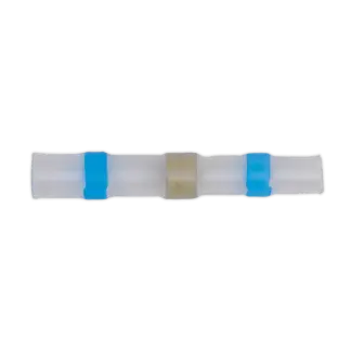Heat Shrink Butt Connector Solder Terminal 16-14 AWG, Blue - Pack of 25 [BTSSB25]