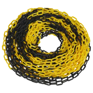 Plastic Chain 25m x 6mm - Black/Yellow [BYC25M]