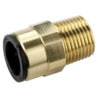 John Guest® Brass Straight Adaptor 15mm x 1/2"BSPT [CAS15BSA]