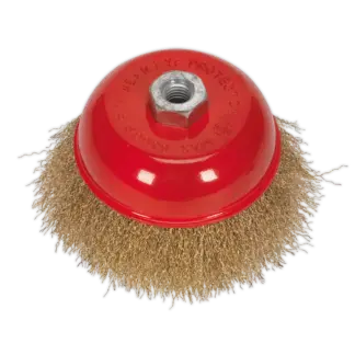 125mm Brassed Steel Crimped Wire Cup Brush M14 x 2mm [CBC125]