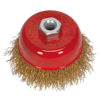 75mm Brassed Steel Crimped Wire Cup Brush M10 x 1.5mm [CBC75]