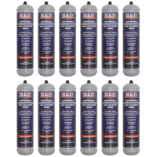 Disposable Carbon Dioxide Gas Cylinder 600g - Box of 12 [CO2/101/12]