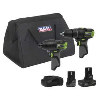 2 x SV10.8 Series Power Tool Kit 10.8V - 2 Batteries & Euro Plug [CP108VCOMBO3EU]