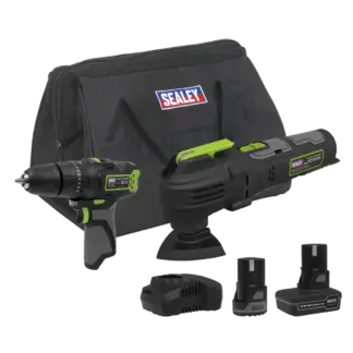 2 x SV10.8 Series Cordless Power Tool Kit 10.8V - 2 Batteries [CP108VCOMBO5]