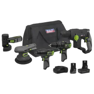 5 x SV10.8 Series Cordless Power Tool Kit 10.8V - 2 Batteries & Euro Plug [CP108VCOMBO7EU]