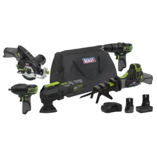 5 x SV10.8 Series Cordless Power Tool Kit 10.8V - 2 Batteries & Euro Plug [CP108VCOMBO8EU]