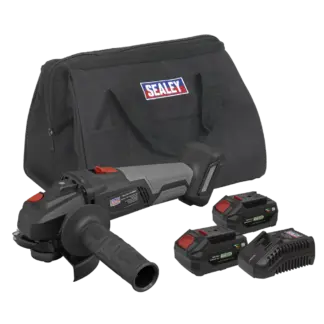 Premier SV20 Series 115mm Brushless Cordless Angle Grinder Kit 20V 4Ah - 2 Batteries [CP20VAGXKIT]