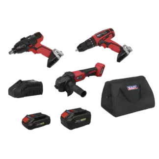 3 x SV20 Series Cordless Power Tool Kit 20V Euro Plug - 2 Batteries [CP20VCOMBO1EU]
