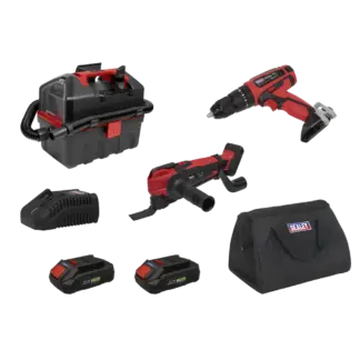 3 x SV20 Series Cordless Power Tool Vac Kit 20V Euro Plug - 2 Batteries [CP20VCOMBO5EU]