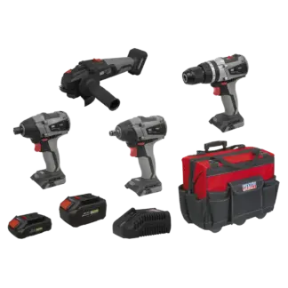 Premier 4 x SV20 Series Cordless Brushless Power Tool Kit 20V - 2 Batteries [CP20VCOMBOX1]
