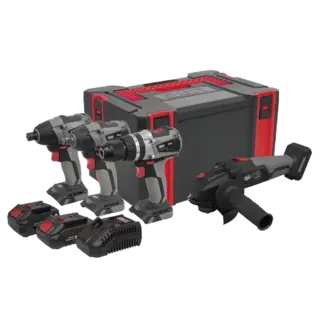 Premier 4 x SV20 Series Cordless Brushless Power Tool Kit 20V Euro Plug - 2 Batteries [CP20VCOMBOX1EU]