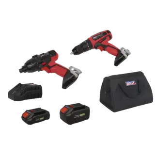 2 x SV20 Series Cordless Power EU Tool Kit 20V Euro Plug - 2 Batteries [CP20VDDCOMBOEU]