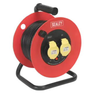 25m Heavy-Duty Cable Reel with Thermal Trip 2 x 110V [CR12515]