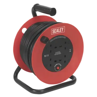 25m Heavy-Duty Cable Reel with Thermal Trip 4 x 230V [CR22525]