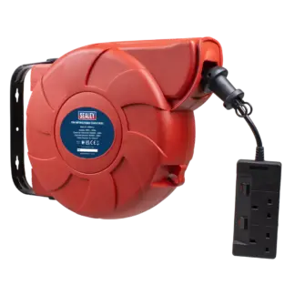 Cable Reel System Retractable 15m 2 x 230V Socket [CRM15]