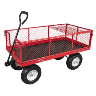 Platform Truck with Sides Pneumatic Tyres 350kg Capacity [CST806]