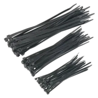 Cable Tie Assortment, Black - Pack of 75 [CT75B]