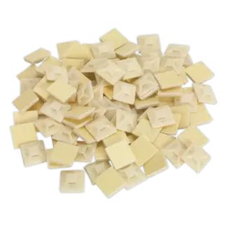 Self-Adhesive Cable Tie Mount 20 x 20mm, White - Pack of 100 [CTM2020W]