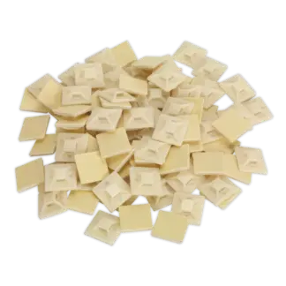 Self-Adhesive Cable Tie Mount 25 x 25mm, White - Pack of 100 [CTM2525W]