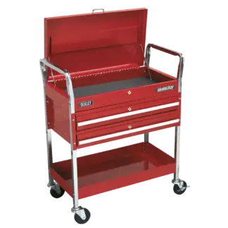 Superline PRO® Heavy-Duty Trolley with Lockable Top & 2 Drawers 2-Level [CX1042D]